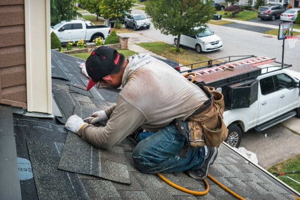 Professional Roofing technician working in Amherst, OH